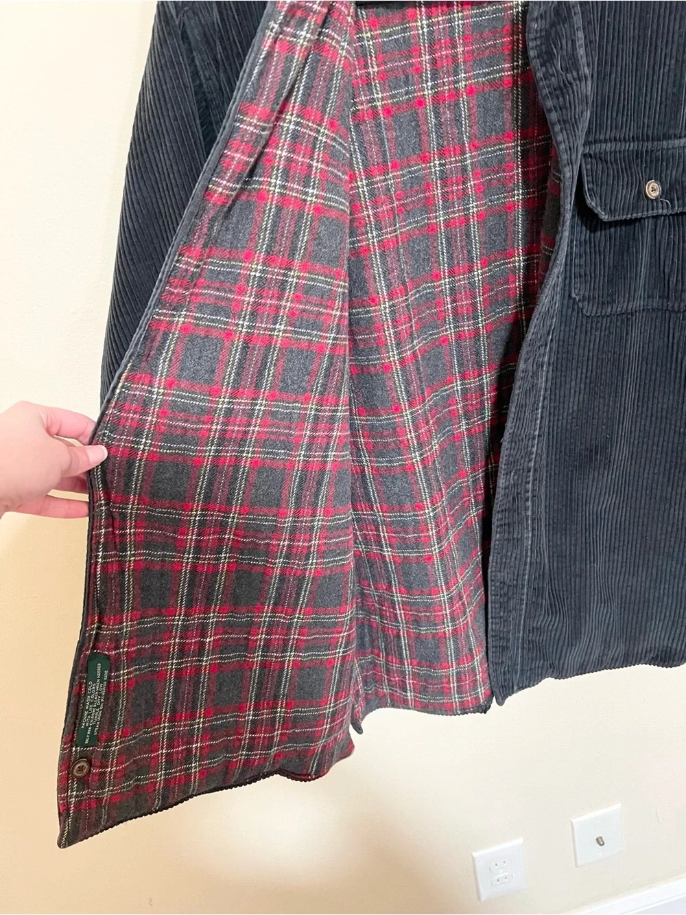Claybrooke Vintage M Corduroy Flannel Lined Jacket Barn Outdoors Chore Cotton